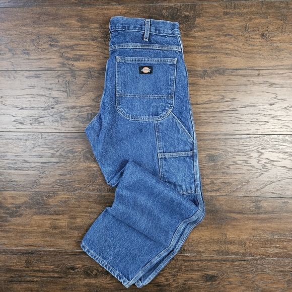 Y2K Dickies Relaxed Fit Stonewashed Heavyweight Carpenter Jeans Size 33 - Picture 3 of 7